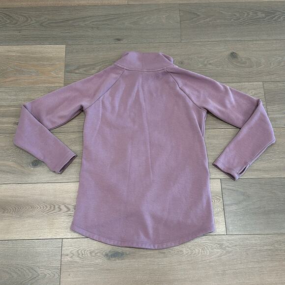 ATHLETA Mauve Pink Cozy Karma ASYM Pullover Fleece Cowl Neck Jacket Size XS‎ - Picture 3 of 12